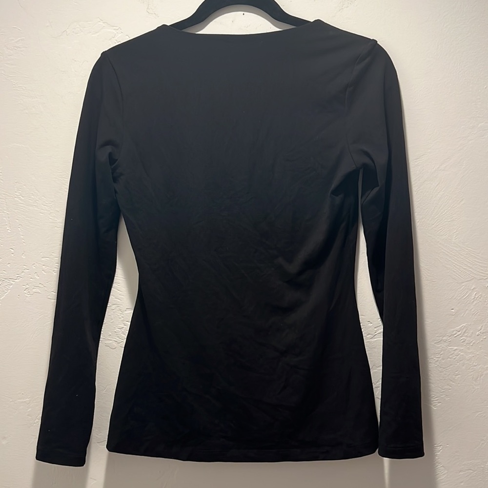 Susana Monaco Essential V-Neck Long Sleeve Top coresupt2227a Women’s Size S - Picture 3 of 7